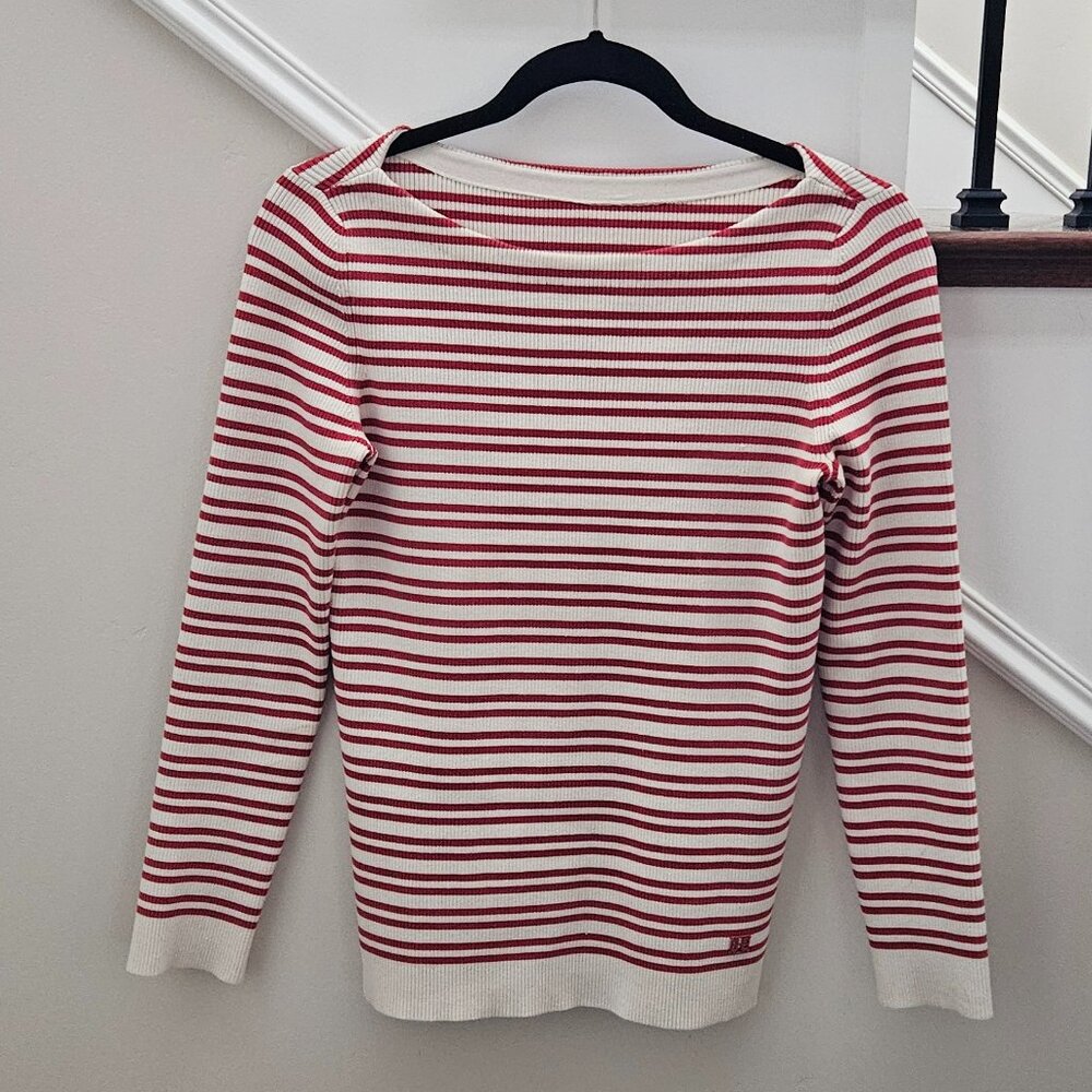 Tory Burch Boatneck Cotton Sweater